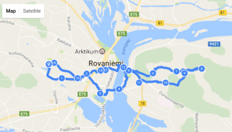 Endomondo route, 16.3km